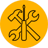 Tools icon representing buyer and seller toolkits for real estate transactions